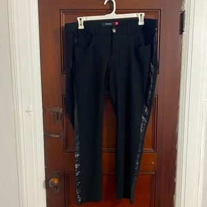 Torrid Black Sparkle Stripe Jeggings